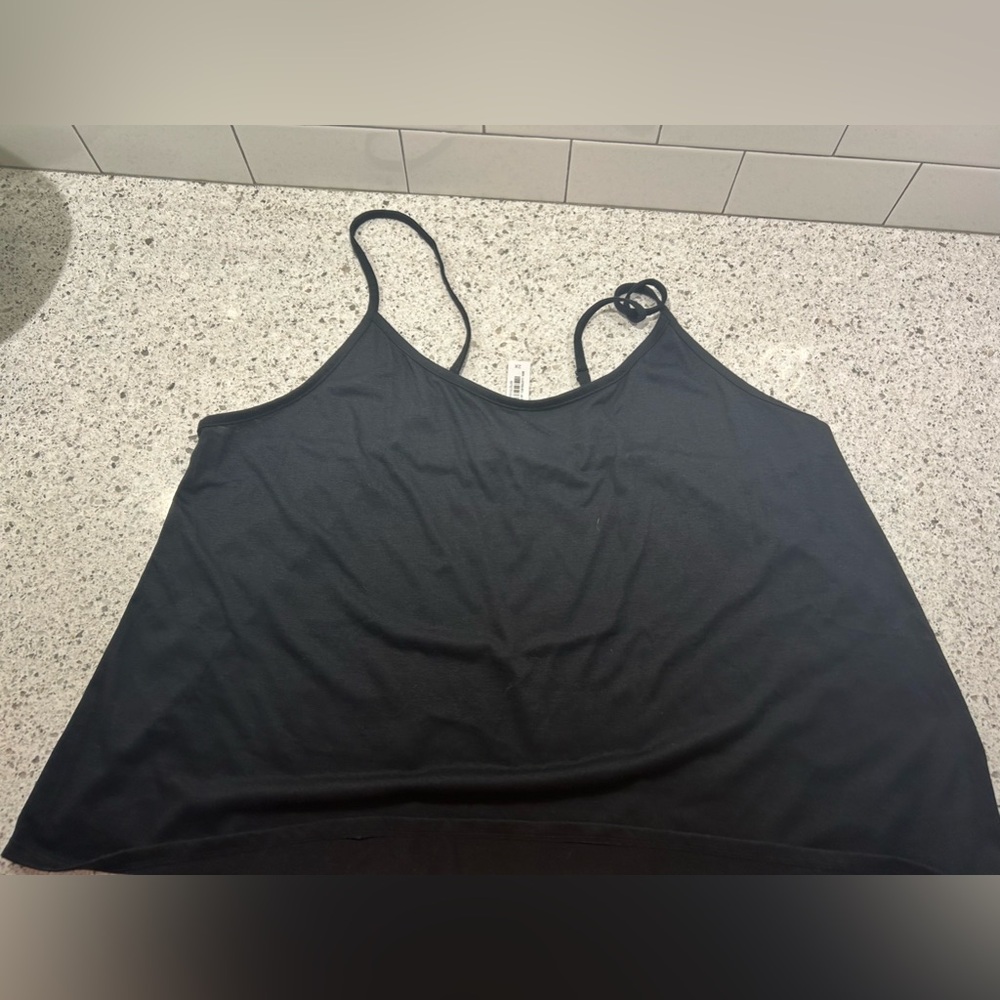 Adore Me Black Spaghetti Strap Lace Back Tank Top 2X NWT